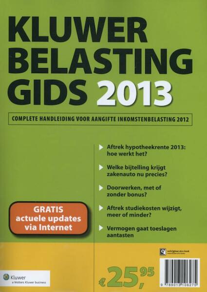 Kluwer Belastinggids 2013 - (ISBN 9789013106282)